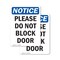 Signmission Please Do Not Block Door, 12 in W x Rectangle, Vinyl Decal OS-2PACK-NS-D-1218-V-17375 - alternate 1